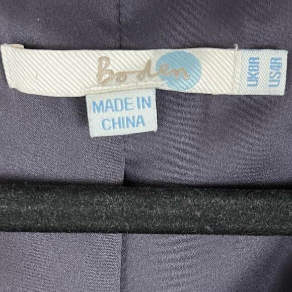 Boden Womens Jersey Dress Twist V Neck Knee Length Feather Floral Bohemian - Picture 8 of 9